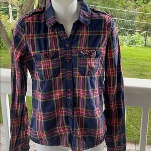 Hollister plaid button up